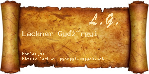 Lackner Györgyi névjegykártya